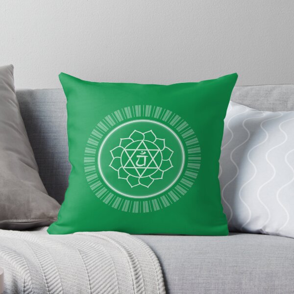 Heart Chakra Symbol Throw Pillow