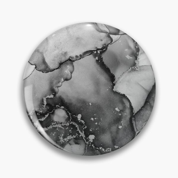 Item preview, Black White Silver Marble Ink Texture designed and sold by Olga Shvartsur.