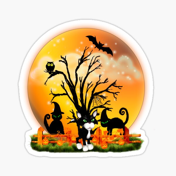 Halloween Katzen Sticker