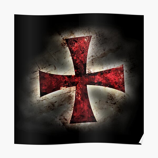Knights Templar Cross Wall Art Redbubble