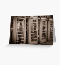Telephone Boxes Greeting Card