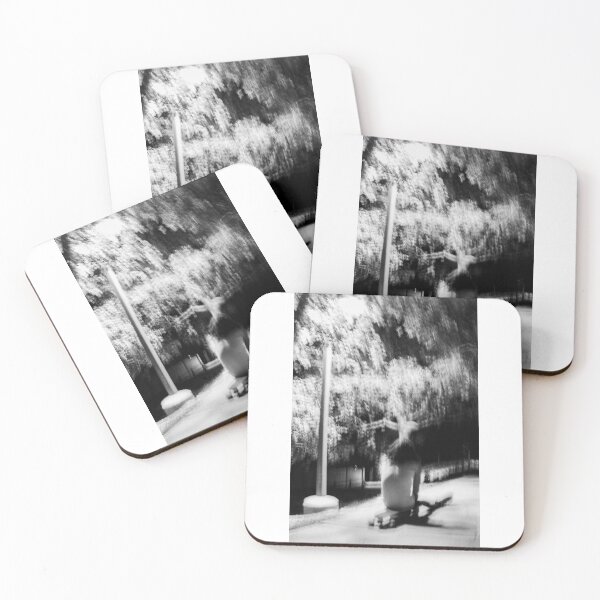 Item preview, Black and White Portrait (Longboarding Under Lamplight) designed and sold by Smeekeeper.
