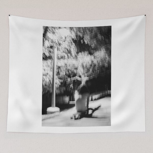 Item preview, Black and White Portrait (Longboarding Under Lamplight) designed and sold by Smeekeeper.