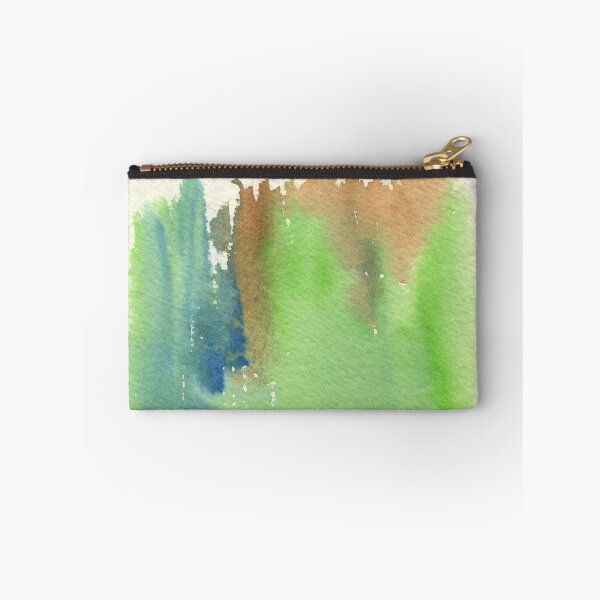 Item preview, Watercolor Hand Painted Abstract Green Brown Blue Background designed and sold by Beverly Claire Kaiya.
