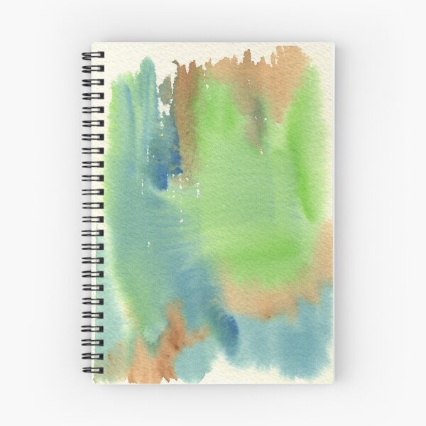 Item preview, Watercolor Hand Painted Abstract Green Brown Blue Background designed and sold by Beverly Claire Kaiya.