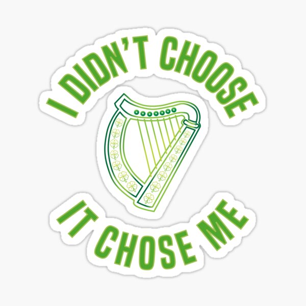 Sticker Irish Harp Redbubble