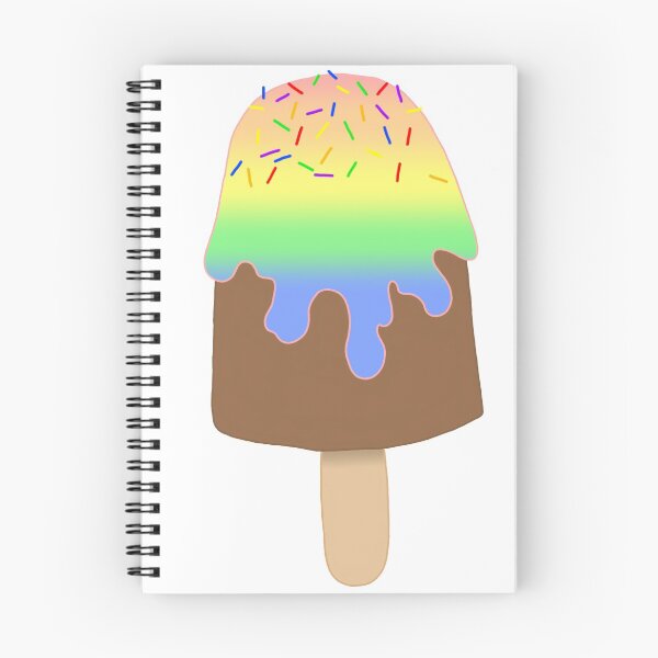 Item preview, Rainbow dipped chocolate popsicle with rainbow sprinkles designed and sold by stosphia.