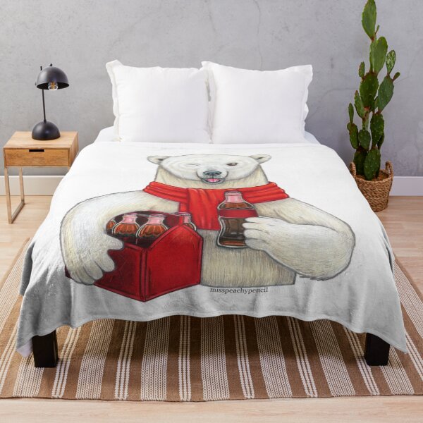 Coca cola polar bear blanket sale