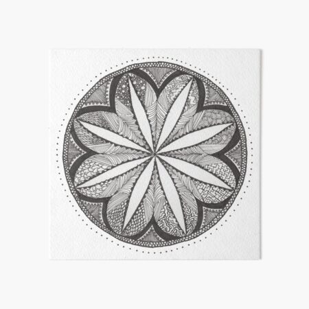 Vanilla Bean Mandala Art Board Print