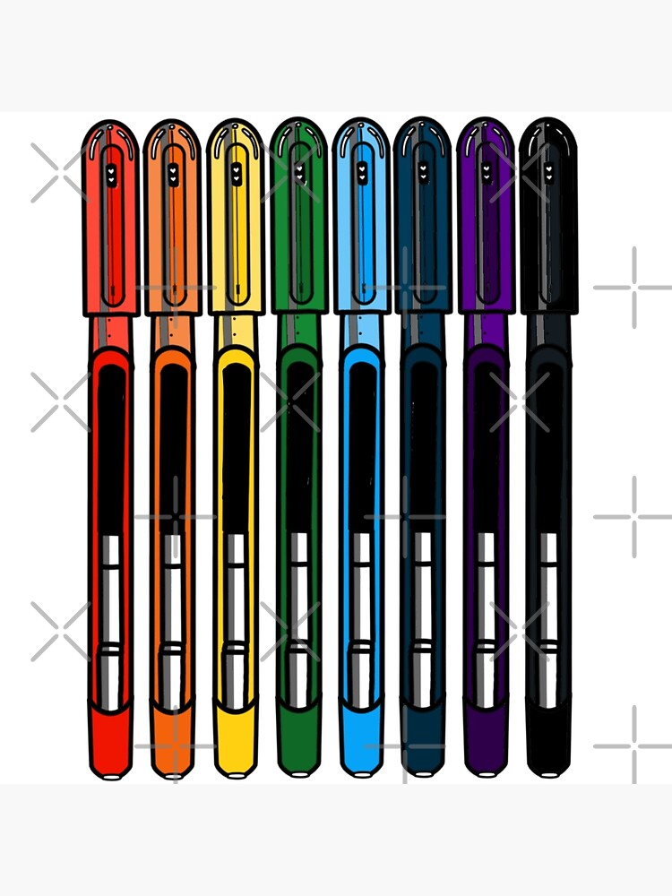 Rainbow gel pens Postcard for Sale by Inkouragements
