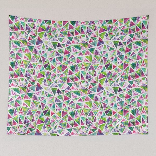 Item preview, Cool Pink and Green Triangle Mosaic Pattern designed and sold by ElephantTrunk.