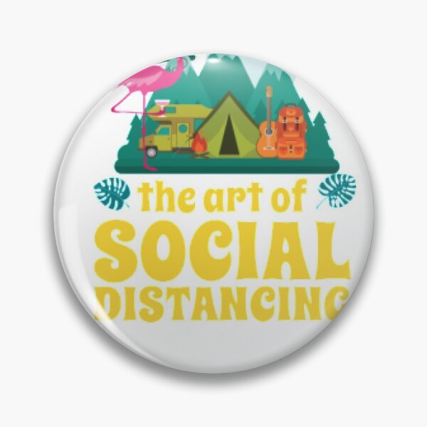 Item preview, Social Distancing Camping Camper Flamingo designed and sold by Matthew-Barry.