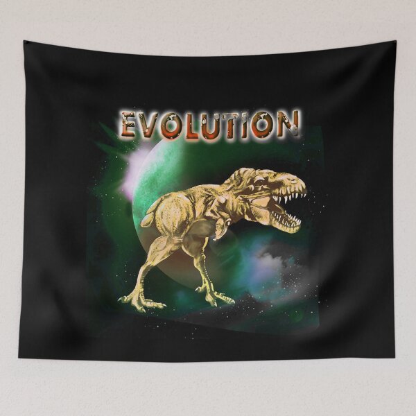 Item preview, Evolution Dinosaur Chicken in Outer Space designed and sold by iduzarts.