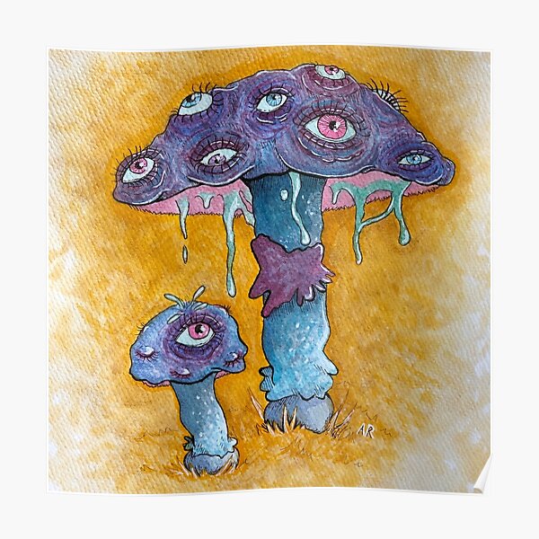 "Eyeball Mushroom" Poster by audross Redbubble