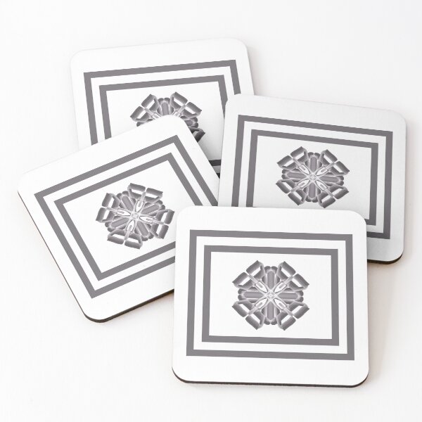 Item preview, Modern on trend motif in shades of gray on beautiful cool white background. designed and sold by PetaJaneHome.