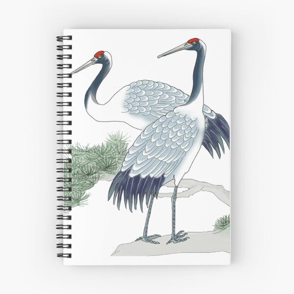 Item preview, Chinese ink painting - two red-crowned cranes designed and sold by Kallandra.