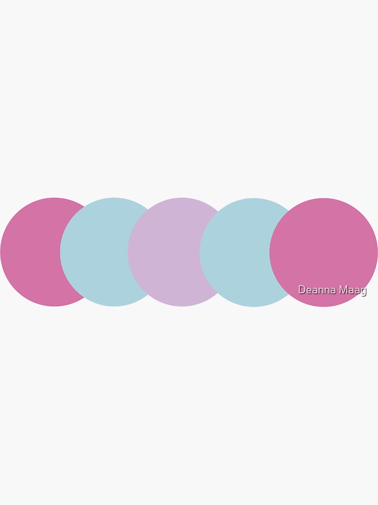 Modern Color Block Pink And Blue And Purple Sticker For Sale By