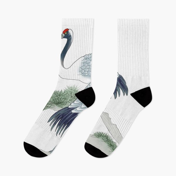 Item preview, Chinese ink painting - two red-crowned cranes designed and sold by Kallandra.