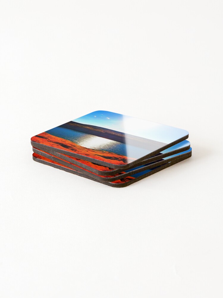 Thumbnail 4 of 5, Coasters (Set of 4), Red Rocks, River Sunset designed and sold by IgniteWithin.