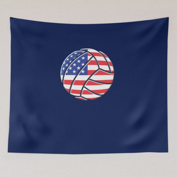Item preview, USA Volleyball American Flag designed and sold by theboujeebunny.
