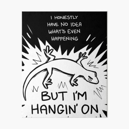 Item preview, "HANGIN' ON" Determined Gecko designed and sold by thelatestkate.