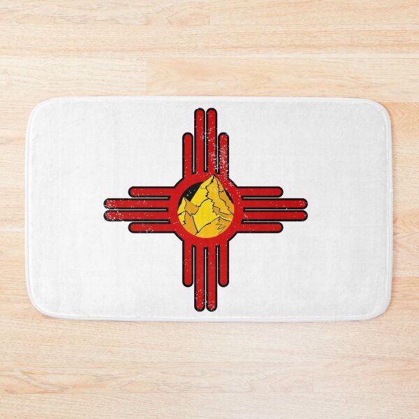 Item preview, Zia Sun Symbol Mountain Range New Mexico rugged look designed and sold by Quantastic.
