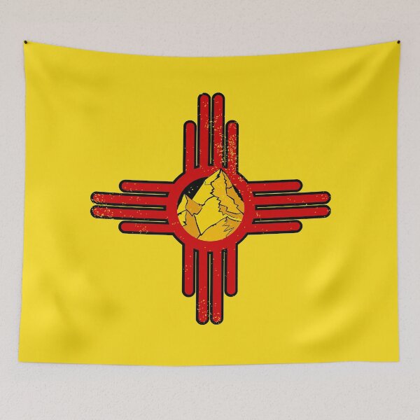 Item preview, Zia Sun Symbol Mountain Range New Mexico rugged look designed and sold by Quantastic.