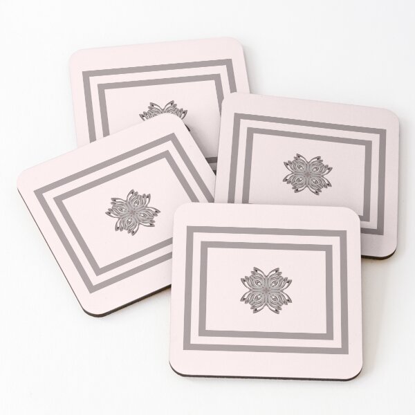 Item preview, Taupe motif on beautiful restful shade of pinky beige. designed and sold by PetaJaneHome.