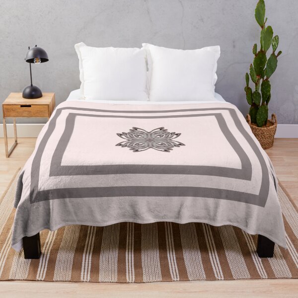 Item preview, Taupe motif on beautiful restful shade of pinky beige. designed and sold by PetaJaneHome.