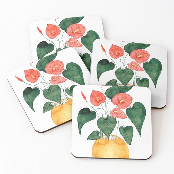 Item preview, Potted Flamingo Plant Pure designed and sold by diehandletterei.