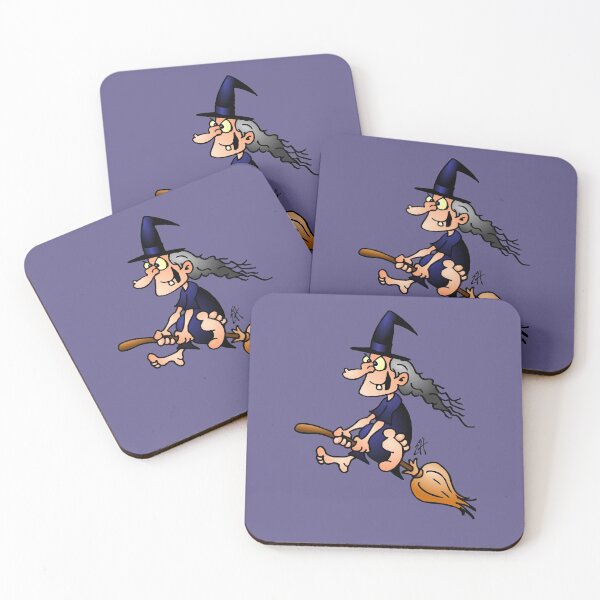 Item preview, Witch on a broom designed and sold by cardvibes.