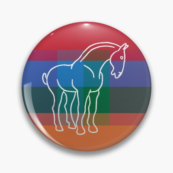 Item preview, Chalk Horse On Colorful Squares designed and sold by Melissa Bradshaw.