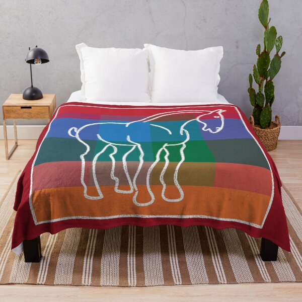 Item preview, Chalk Horse On Colorful Squares designed and sold by Melissa Bradshaw.