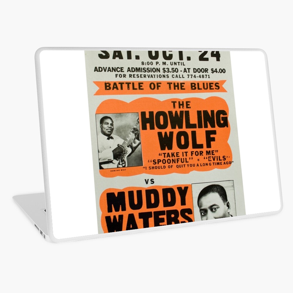 Vintage Blues Music Concert Poster - Howlin' Wolf VS Muddy Waters