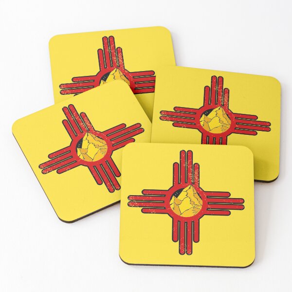 Item preview, Zia Sun Symbol Mountain Range New Mexico rugged look designed and sold by Quantastic.