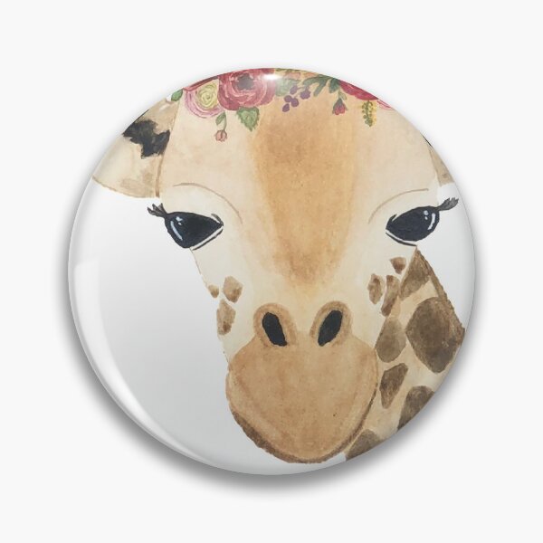 Artikelvorschau, Aquarell Giraffe mit Blumen entworfen und verkauft von VioletaBaez.