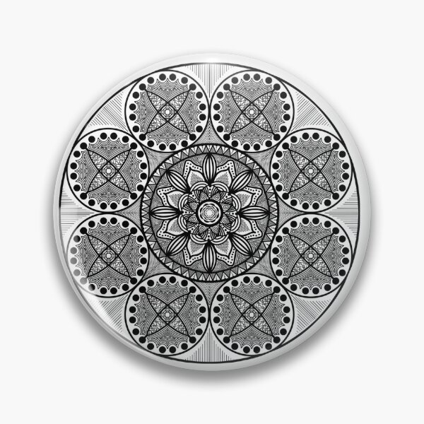 Item preview, Black and White Circular Mandala designed and sold by isacaste.
