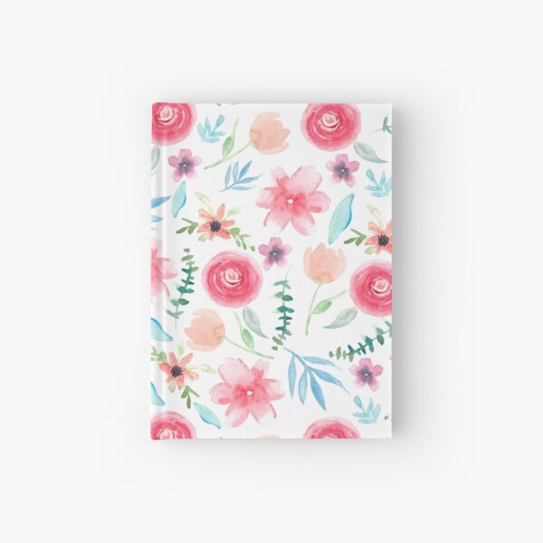 Watercolor Rainbow Florals | Pattern Hardcover Journal