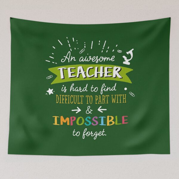Item preview, An awesome Teacher is impossible to forget - End of Year Thank You Gift for Teachers designed and sold by betternotes.