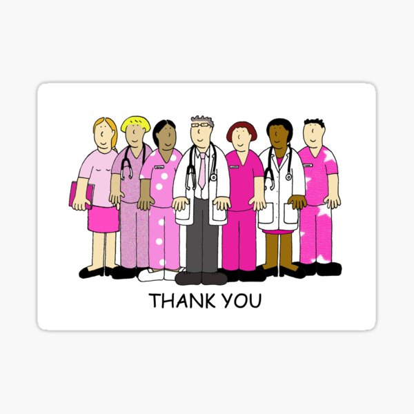 Item preview, Thank you to Breast Cancer Team Nurses and Doctors designed and sold by KateTaylor.