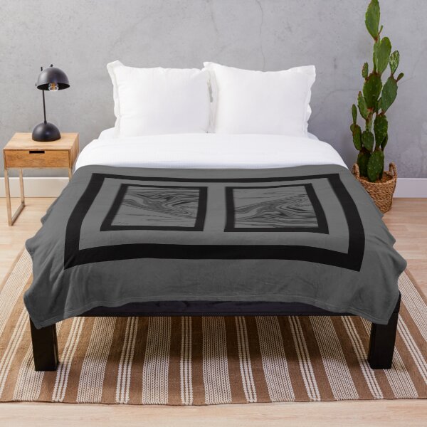 Item preview, Swirls of grey and black in black frames on cool gray to give an instant designer look. designed and sold by PetaJaneHome.