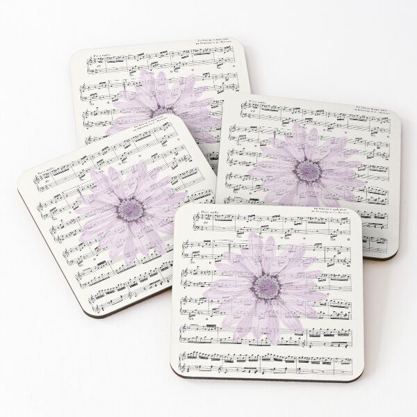 Item preview, Beethoven - Fur Elise Sheet Music Lilac Flower Overlay Print designed and sold by Kdiver25.