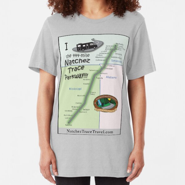 I Drove the Natchez Trace Parkway. Slim Fit T-Shirt