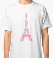 Flower Eiffel Tower Paris Classic T-Shirt