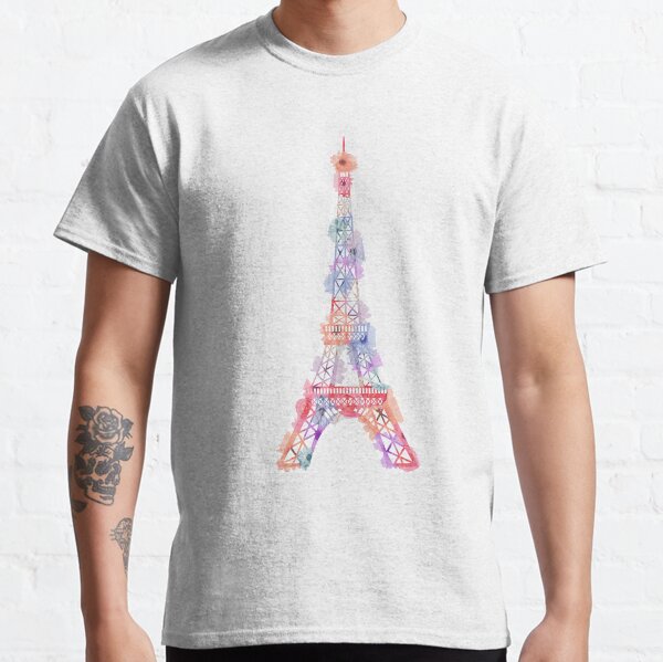 Flower Eiffel Tower Paris Classic T-Shirt