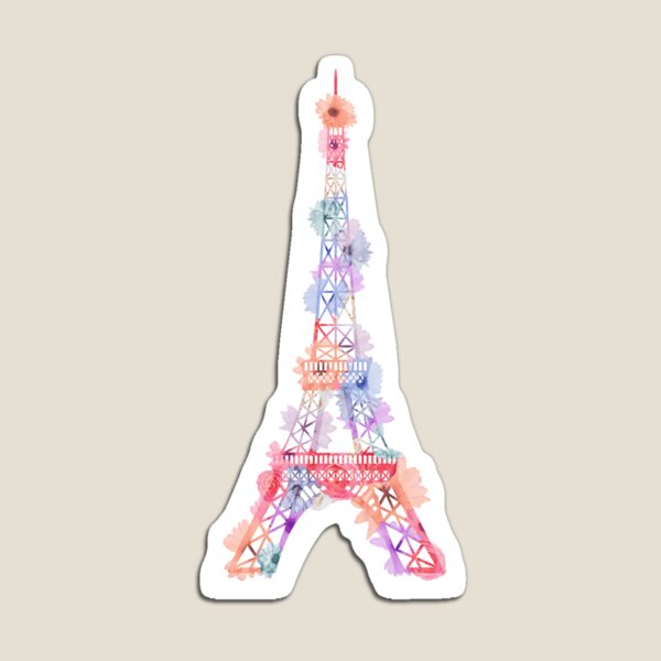 Flor Torre Eiffel París Imán