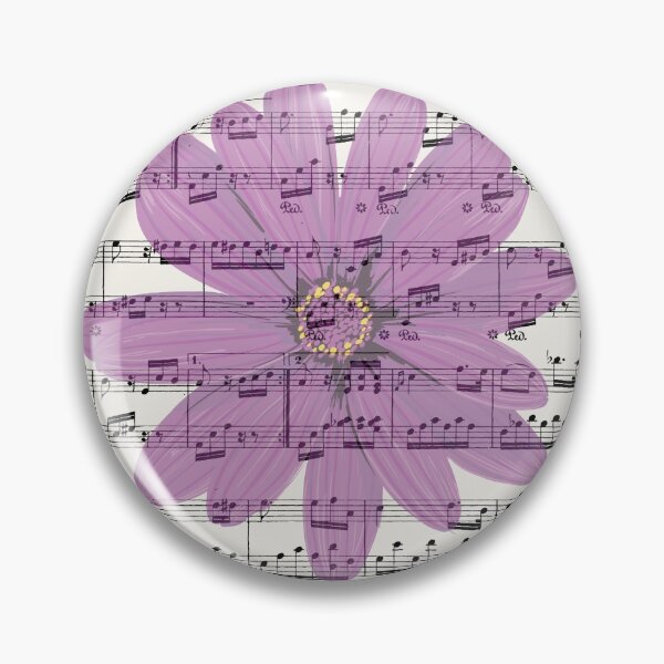 Item preview, Beethoven - Fur Elise Sheet Music Purple Flower Overlay Print designed and sold by Kdiver25.