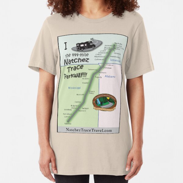 I Drove the Natchez Trace Parkway. Slim Fit T-Shirt