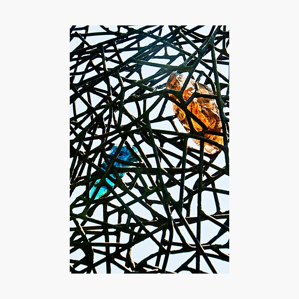 Item preview, Colored glass in metal bars sculpture designed and sold by Michael Brewer.