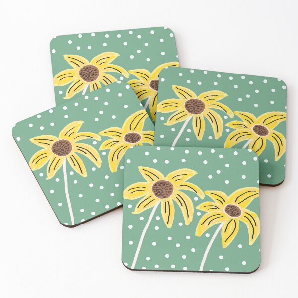 Item preview, Yellow Daisies with Polka Dot Background designed and sold by RepeatCandy.